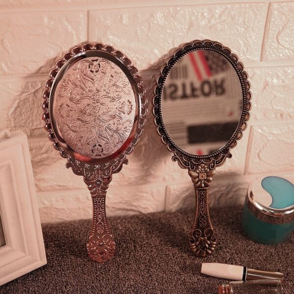 Antique Floral Decorative Mirror - Image 2