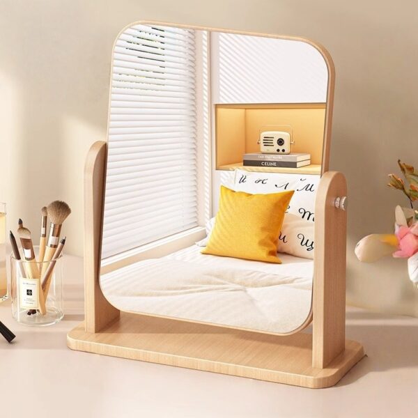 Vintage Wooden Vanity Mirror - Image 2